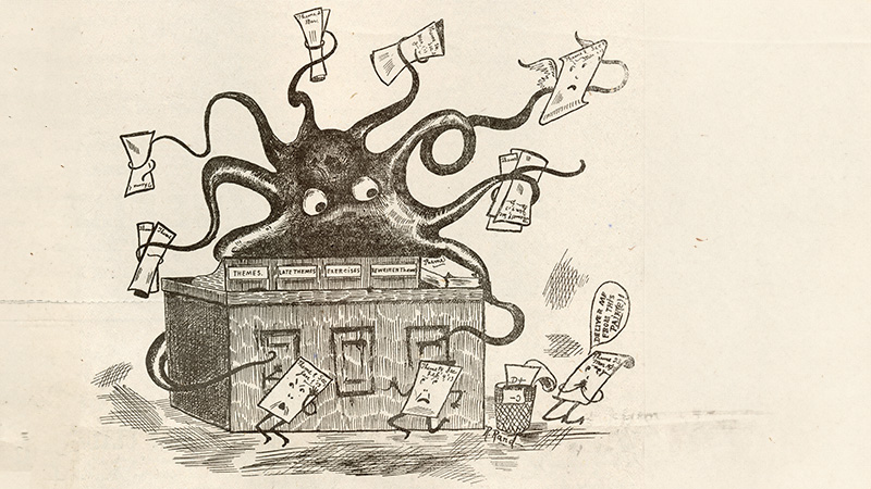 Drawing: Untitled octopus, by Rachel Rand. March 25, 1913.