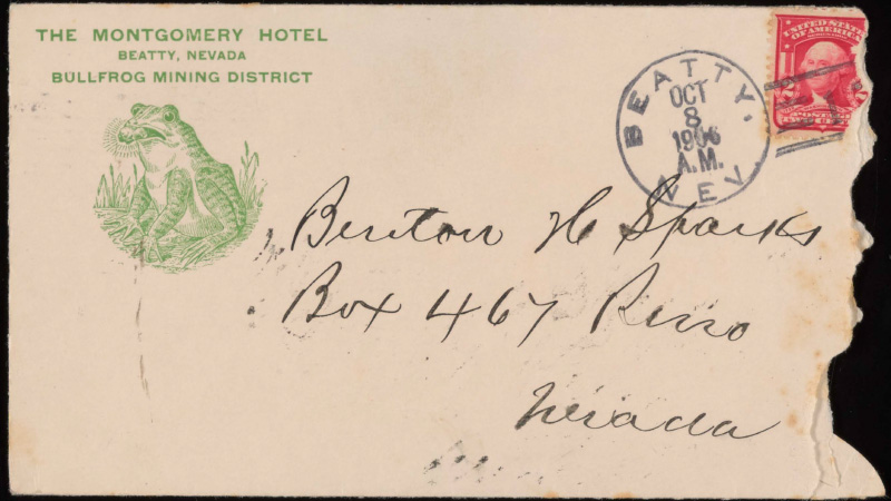 Letter and envelope to Benton H. Sparks from father John Sparks. ID: 2015-24_3_3_2_1