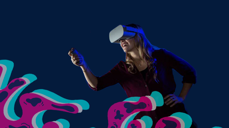Virtual reality goggle animation