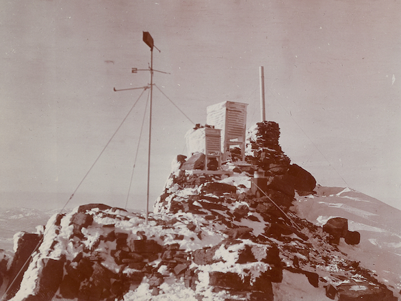 Meteorological equipment at Mount Rose Observatory, 1907