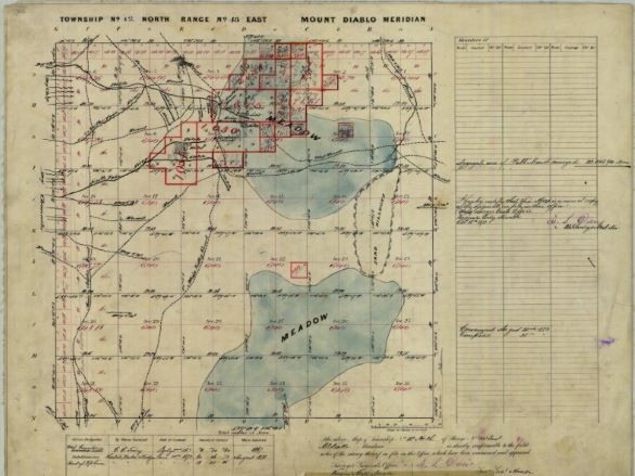 Vintage map of Mt. Diablo