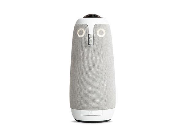 White OWL 360-Degree Smart Conferencing Camera.