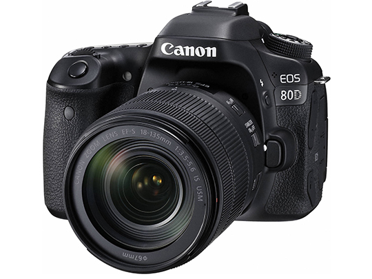 Black Canon Camera with lens and control buttons