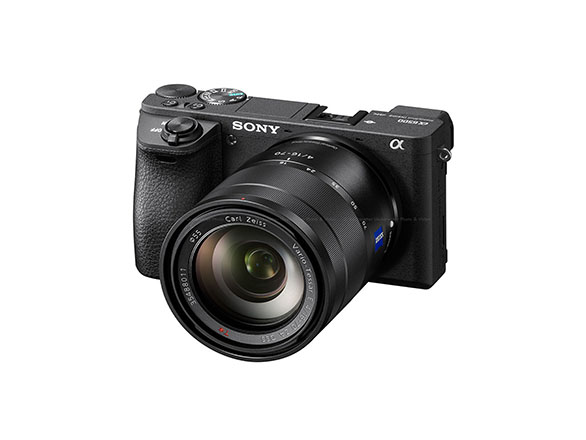 Black Sony A6500 Mirrorless Camera.