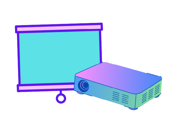 Projector and screen animation