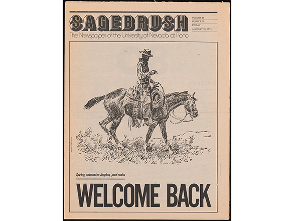 Cover of the Sagebrush with "Welcome Back" written in large font.