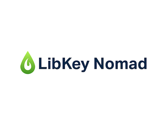 LibKey Nomad logo with a green flame