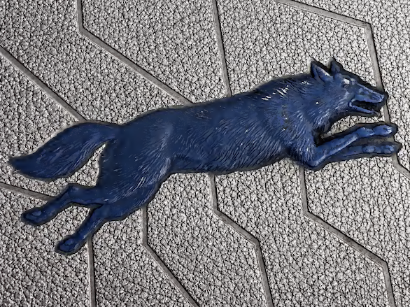 Illustration of a wolf from the cover of the 1929 Artemisia.