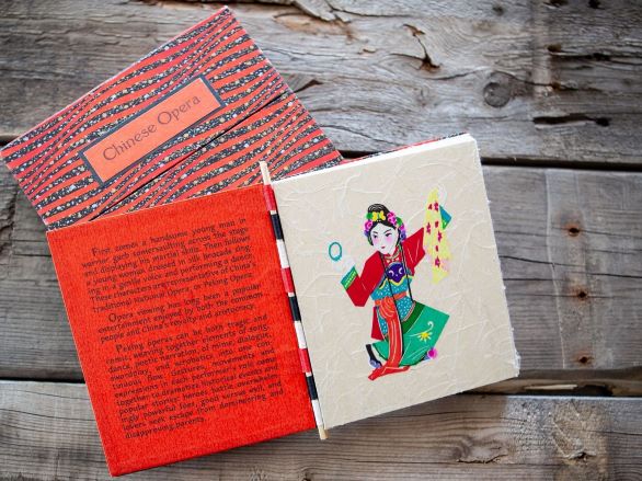 Art book on a wooden backdrop 