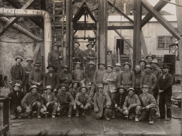 Miners posing as a group.