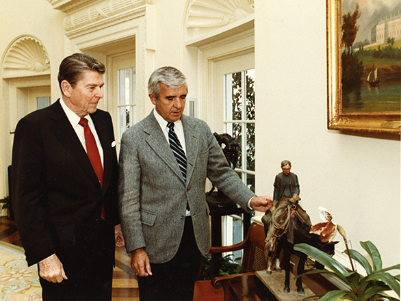 Photograph of Ronald Reagan and Paul Laxalt, 1983. From the Paul Laxalt U.S. Senatorial Papers (83-01), UNRS-P2015-12-00149. 