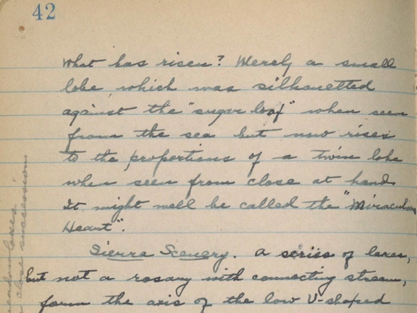 Diary entry in which Dr. Church draws comparisons between the Sierra Nevada and Greenland.