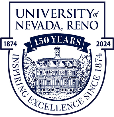 University of Nevada, Reno, sesquicentennial logo.