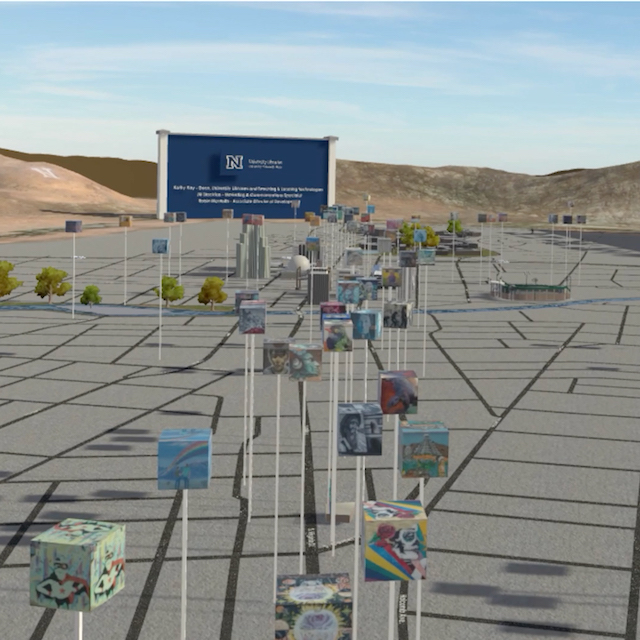 Map of Reno street art from the virtual reality application.