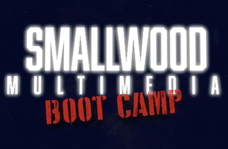 Title card from the behind the scenes reel for the Smallwood Multimedia Boot Camp..
