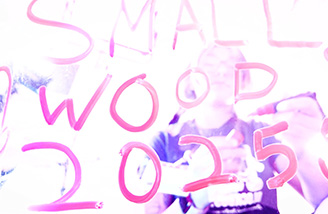 Title card from the the behind the scenes reel for the 2025 Smallwood Bootcamp, showing a the text "Smallwood 2025" written in marker.